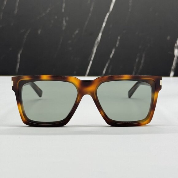 NEW SL610 003 SAINT LAURENT SUNGLASSES HAVANA GREEN EYEWEAR SAINT LAURENT SL 610 - Picture 6 of 13